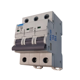 3 Pole 10A Three Phase Circuit Breaker 6KA C Curve MCB