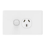 Single Power Point 10A Danova 1004 Architectural White
