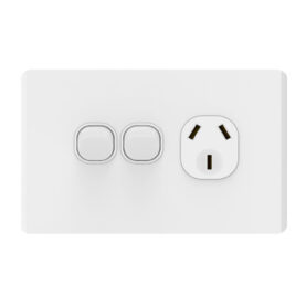 Single Power Point 10A Extra Switch Danova 1004 White