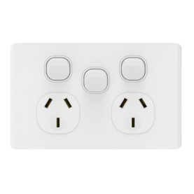 Double Power Point 10A Extra Switch Danova 1004 White