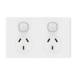 Double Power Point 10A Danova 1004 Architectural White