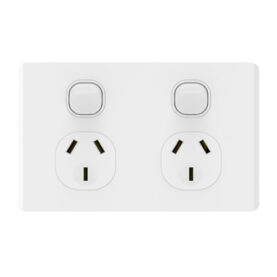 Double Power Point 10A Danova 1004 Architectural White
