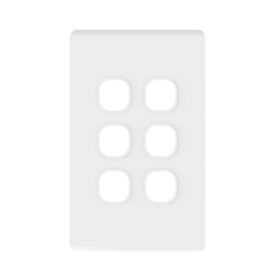 6G Grid Plate Danova 1004 Architectural Series White