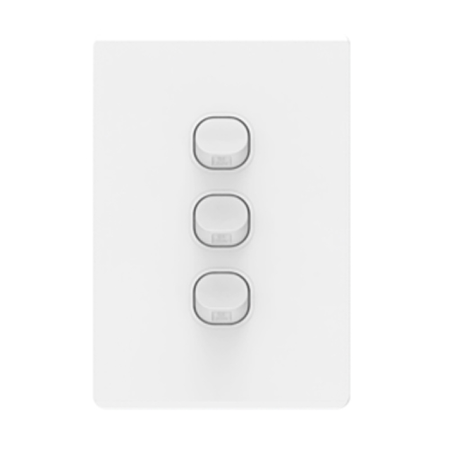 3G Switch 10A Danova 1004 Architectural Series White