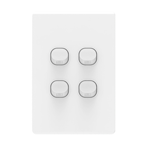 4G Switch 10A Danova 1004 Architectural Series White