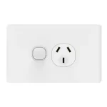 Single Power Point 15A Danova 1004 Architectural White