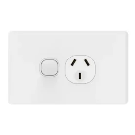 Single Power Point 15A Danova 1004 Architectural White